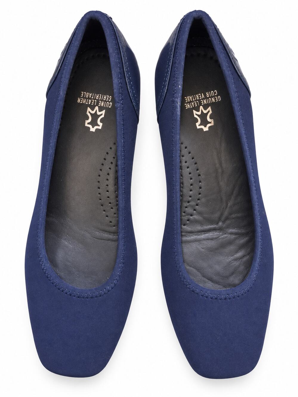 Anne Klein AK Sport Women's 7.5M Navy Blue Square Toe Ballet Flats